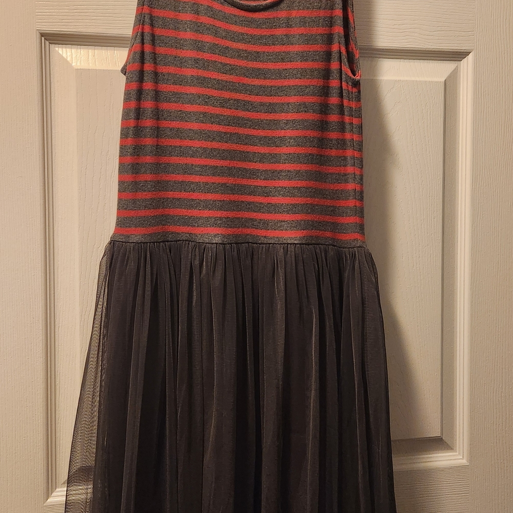 Matilda Jane Stripped Dress With A Tulle Skirt